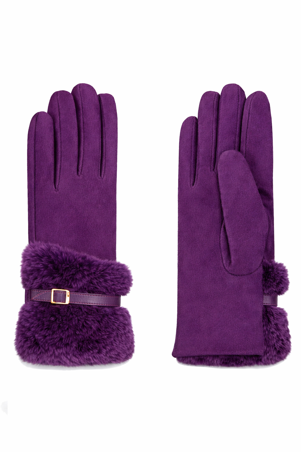 GUANTO POUF CON CINTURINO,90%PL 10%ME,MADE IN PRC    - PURPLE